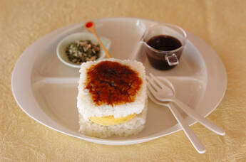 お好み焼き風ライスバーガー