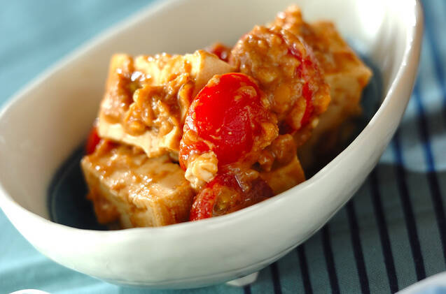 豆腐のピーナッツソース和え