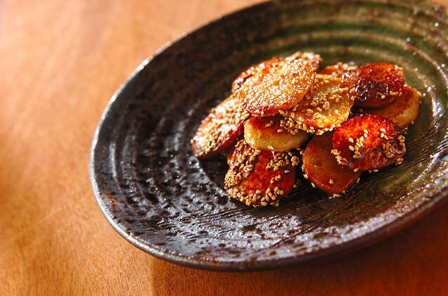 焼き里芋の甘辛焼き