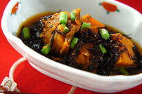 カボチャとヒジキのカレー炒め煮