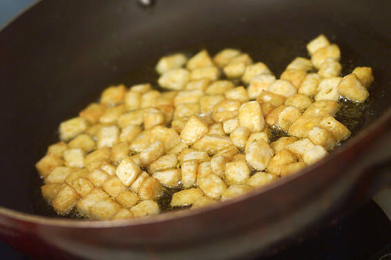 コロコロ豆腐のパスタの作り方の手順4