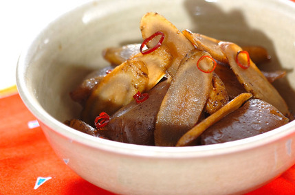 ヘルシー食材で！コンニャクとゴボウの甘辛炒め