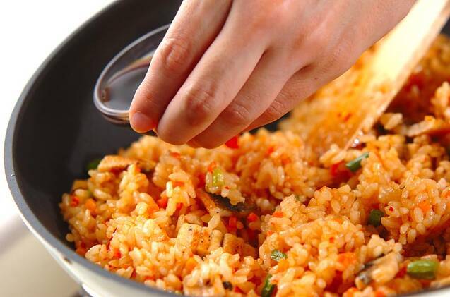 焼きアナゴのチャーハンの作り方の手順6