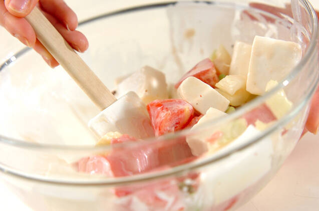 ハンペンのサラダの作り方の手順6