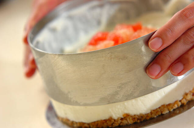 グレープフルーツのレアチーズケーキの作り方の手順13