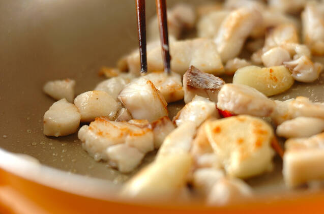 HARUのお魚ラグーソース風パスタの作り方の手順3