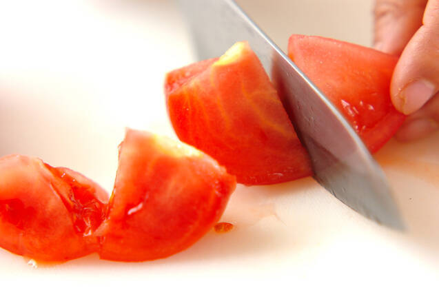 トマトと卵の炒め物の作り方の手順1