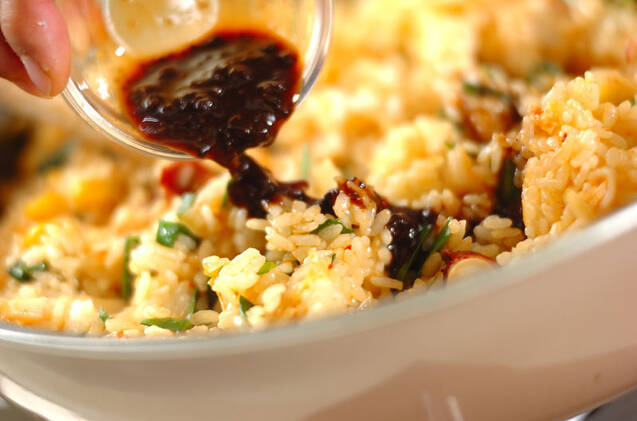 タコキムチチャーハンの作り方の手順6