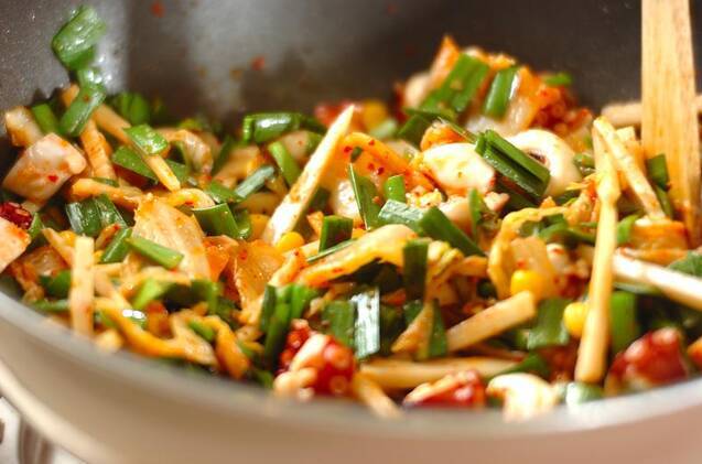 タコキムチチャーハンの作り方の手順5