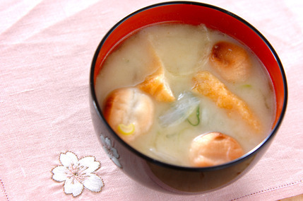 新玉ネギの白みそ汁　