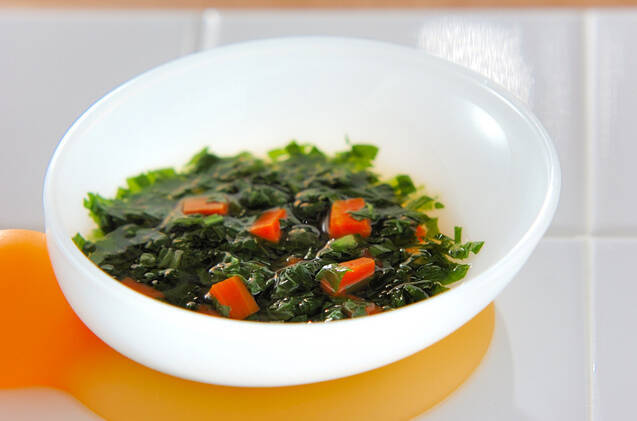 小松菜とニンジンのだし煮