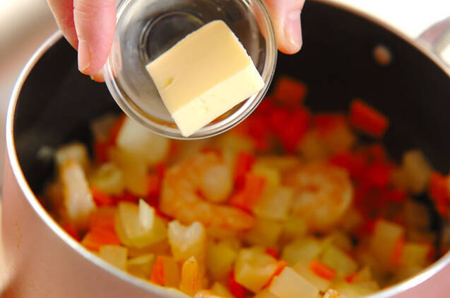 野菜たっぷりクラムチャウダーの作り方の手順3