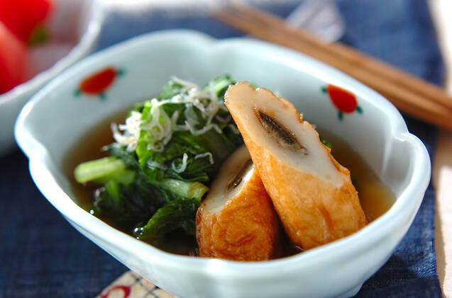 青菜とゴボウ天のサッと煮