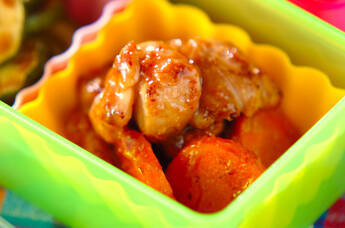 鶏とニンジンのみそ炒め