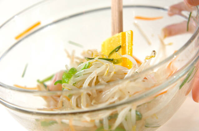 エビとモヤシの温サラダの作り方の手順8