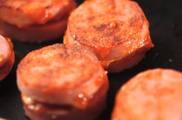 ソーセージのチーズはさみ焼きの作り方の手順4