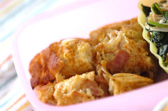 ベーコンと玉ネギのオムレツ