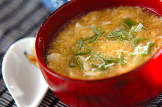 くずし豆腐のかきたま汁