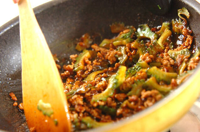 ゴーヤと肉みその素麺の作り方の手順4