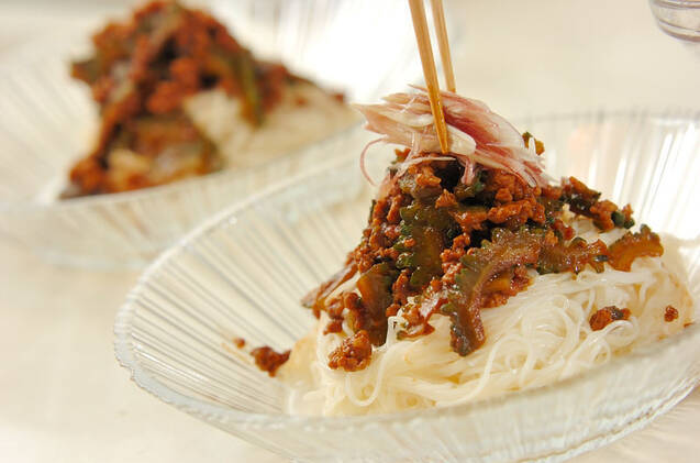 ゴーヤと肉みその素麺の作り方の手順6