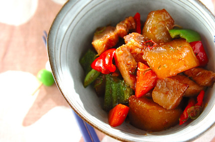 大根と豚肉の中華煮