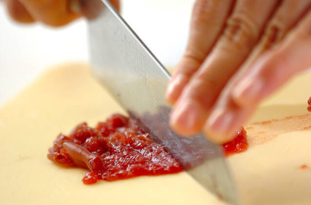 干物の梅おかか添えの作り方の手順2