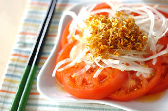 トマトのジャコサラダ