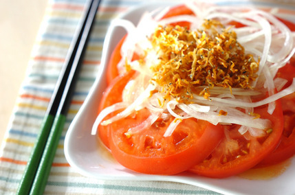 トマトのジャコサラダ