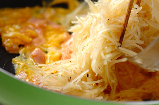 ポテトの卵とじの作り方の手順6