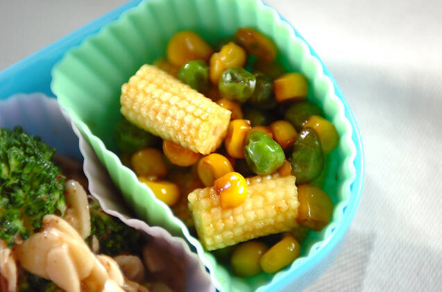 ベビーコーンのバターしょうゆ炒め