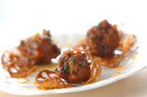 香菜入りエビ団子