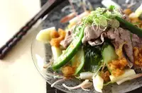 たっぷり夏野菜と牛肉の冷しゃぶしゃぶ