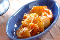 長芋とエビのチーズ炒め