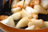 長芋とエビのチーズ炒めの作り方の手順4