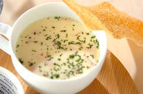 パリパリ豆乳スープ