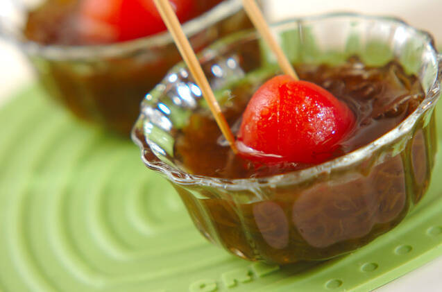 トマトともずくの和風サラダの作り方の手順3