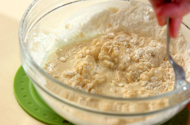 ココナッツバナナパンケーキの作り方の手順2