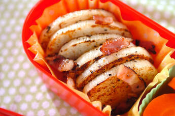 長芋とベーコンの黒コショウ炒め