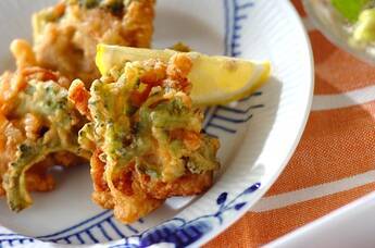 ゴーヤと豚肉の落とし揚げ