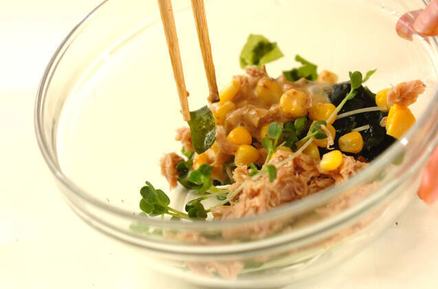 ワカメとツナのサラダの作り方の手順2