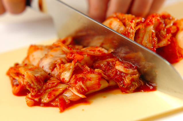 豆腐のキムチスープご飯の作り方の手順1