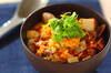 豆腐のキムチスープご飯の作り方の手順
