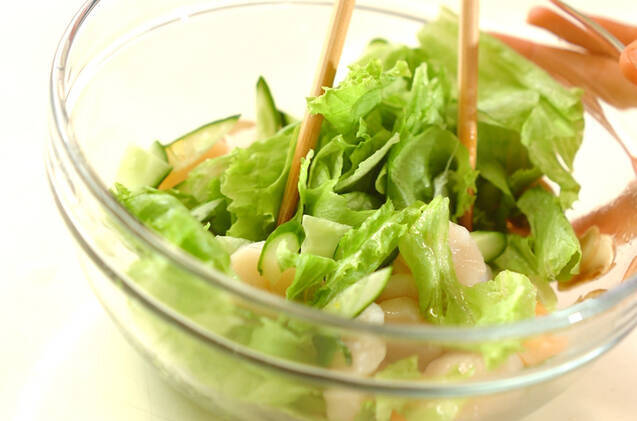 さっぱり！ホタテのグリーンサラダの作り方の手順5