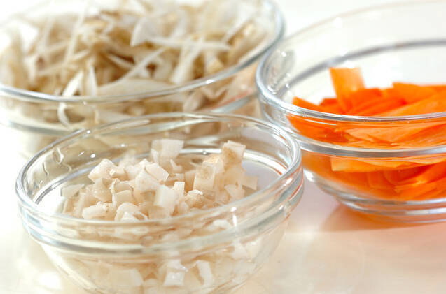 根菜入り炊き込みご飯の作り方の手順2