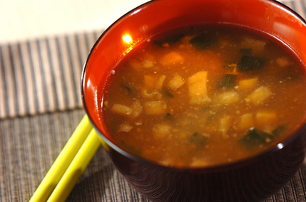 納豆の麦みそ汁