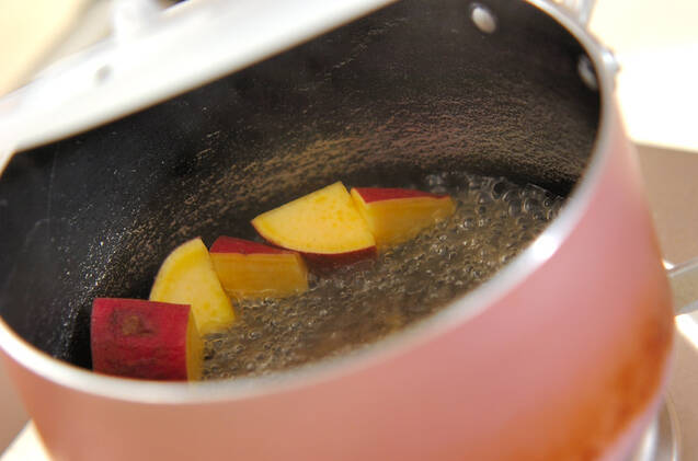 サツマイモのバター煮の作り方の手順2