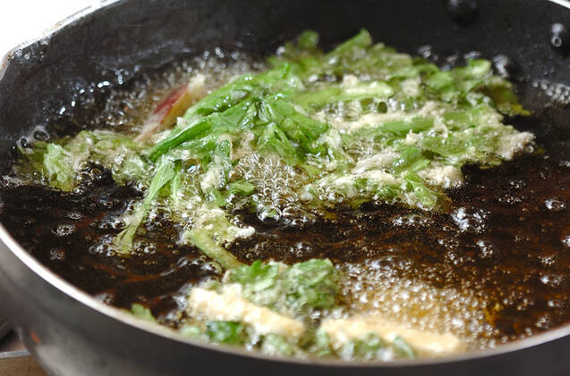菊菜としらすのかき揚げ　の作り方の手順8