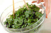 菊菜の塩昆布和えの作り方2