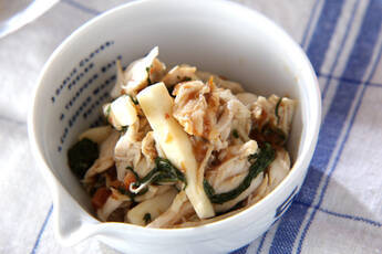 鶏ささみの梅ジソ和え