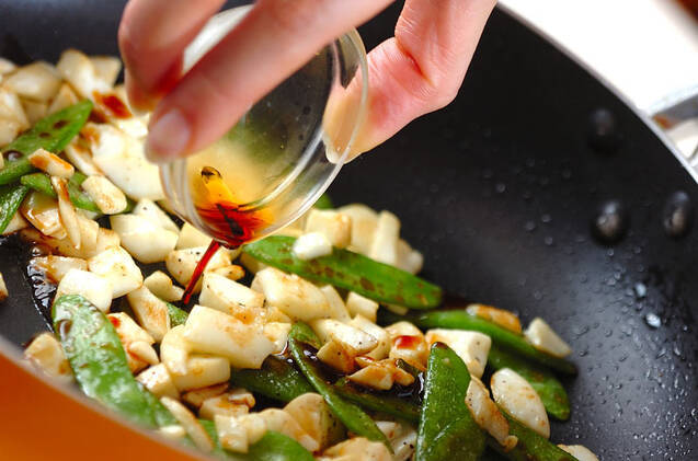 卵白のしょうゆ炒めの作り方の手順4